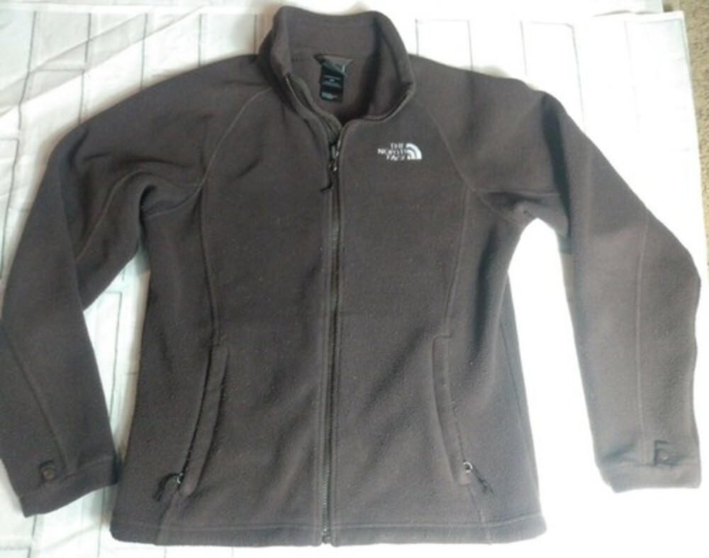 Womens THE NORTH FACE Brown Full Zip Size small Fleece Jacket